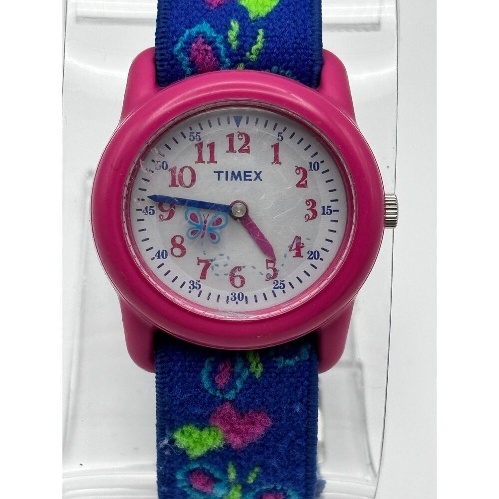 Timex 786001 Time Machines Butterflies and Hearts kid's watch, working